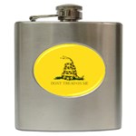 Gadsden Flag Don t tread on me Hip Flask (6 oz) Front