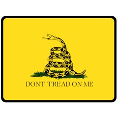 Gadsden Flag Don t Tread On Me Fleece Blanket (large)  by snek