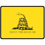 Gadsden Flag Don t tread on me Fleece Blanket (Large)  80 x60  Blanket Front