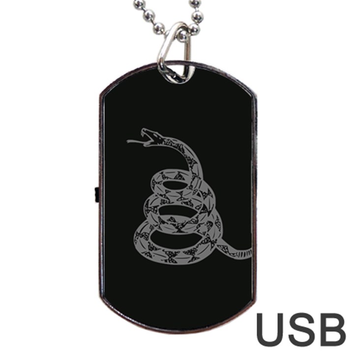 Gadsden Flag Don t tread on me Dog Tag USB Flash (One Side)