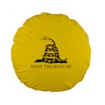 Gadsden Flag Don t tread on me Standard 15  Premium Round Cushions Back