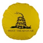 Gadsden Flag Don t tread on me Large 18  Premium Round Cushions Front