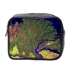 Lena River Delta A Photo Of A Colorful River Delta Taken From A Satellite Mini Toiletries Bag 2-side by Simbadda