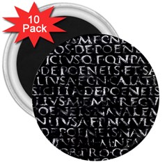 Antique Roman Typographic Pattern 3  Magnets (10 Pack)  by dflcprints