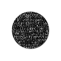 Antique Roman Typographic Pattern Magnet 3  (round) by dflcprints