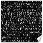 Antique Roman Typographic Pattern Canvas 12  x 12   11.4 x11.56  Canvas - 1