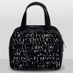 Antique Roman Typographic Pattern Classic Handbags (2 Sides) by dflcprints