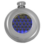 Basket Weave Round Hip Flask (5 oz) Front