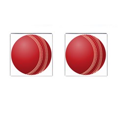 Cricket Ball Cufflinks (square) by Sapixe