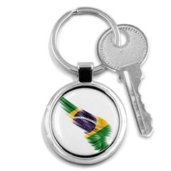 Flag Of Brazil Key Chains (round)  by Sapixe