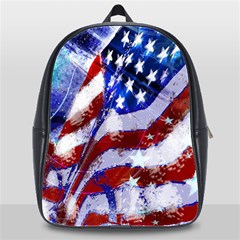 Flag Usa United States Of America Images Independence Day School Bag (xl) by Sapixe