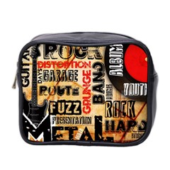 Guitar Typography Mini Toiletries Bag 2-side by Sapixe