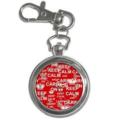 Keep Calm And Carry On Key Chain Watches by Sapixe