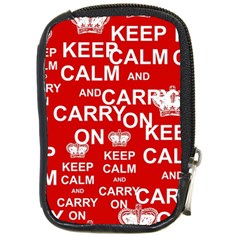 Keep Calm And Carry On Compact Camera Cases by Sapixe