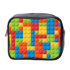 Lego Bricks Pattern Mini Toiletries Bag 2-side by Sapixe