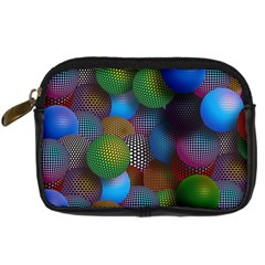 Multicolored Patterned Spheres 3d Digital Camera Cases by Sapixe