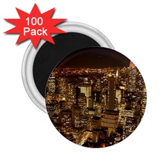 New York City At Night Future City Night 2 25  Magnets (100 Pack)  by Sapixe