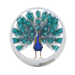 Peacock Bird Peacock Feathers 4-port Usb Hub (two Sides)  by Sapixe