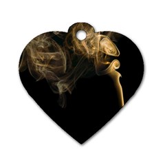 Smoke Fume Smolder Cigarette Air Dog Tag Heart (one Side) by Sapixe