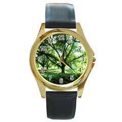 Highland Park 14 Round Gold Metal Watch by bestdesignintheworld