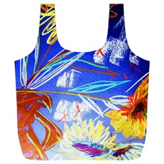 Ceramic Jur And Sunlowers Full Print Recycle Bags (l)  by bestdesignintheworld