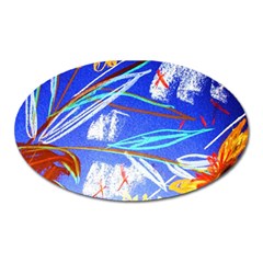 Dscf1385 - Sunflowers In Ceramic Jur Oval Magnet by bestdesignintheworld