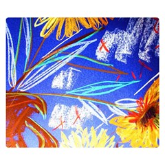 Dscf1385 - Sunflowers In Ceramic Jur Double Sided Flano Blanket (small)  by bestdesignintheworld