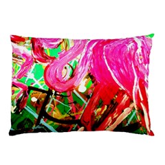 Dscf2035 - Flamingo On A Chad Lake Pillow Case by bestdesignintheworld