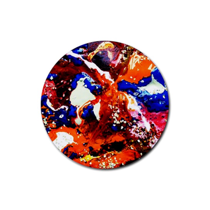 Smashed Butterfly 1 Rubber Coaster (Round) 