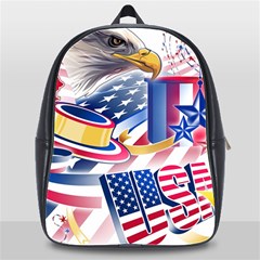 United States Of America Usa  Images Independence Day School Bag (xl) by Sapixe