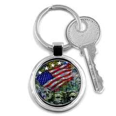 Usa United States Of America Images Independence Day Key Chains (round)  by Sapixe