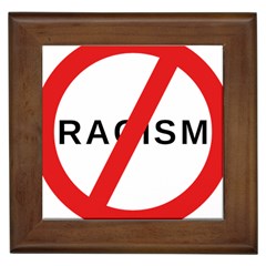 No Racism Framed Tiles by demongstore