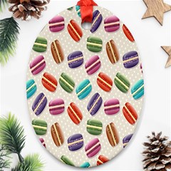 Macaron Macaroon Stylized Macaron Ornament (oval) by Sapixe