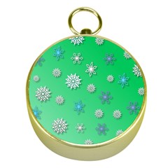 Snowflakes Winter Christmas Overlay Gold Compasses by Sapixe