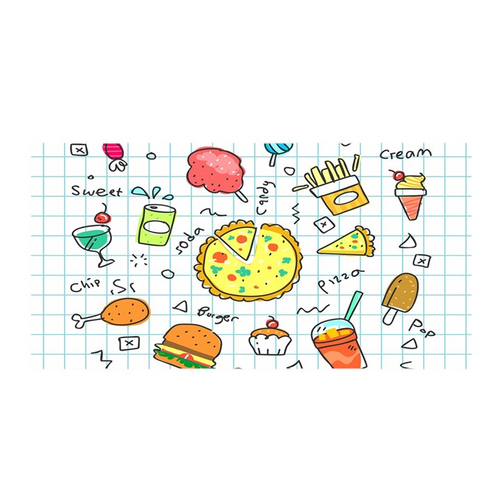 Colorful Doodle Soda Cartoon Set Satin Wrap