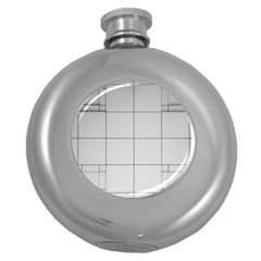 Abstract Architecture Contemporary Round Hip Flask (5 Oz) by Sapixe