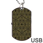 Texture Background Mandala Dog Tag USB Flash (Two Sides) Front