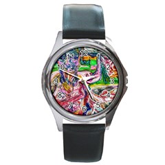 Budha Denied The Shine Of The World Round Metal Watch by bestdesignintheworld