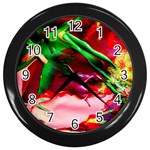 Red Cross 4 Wall Clocks (Black) Front