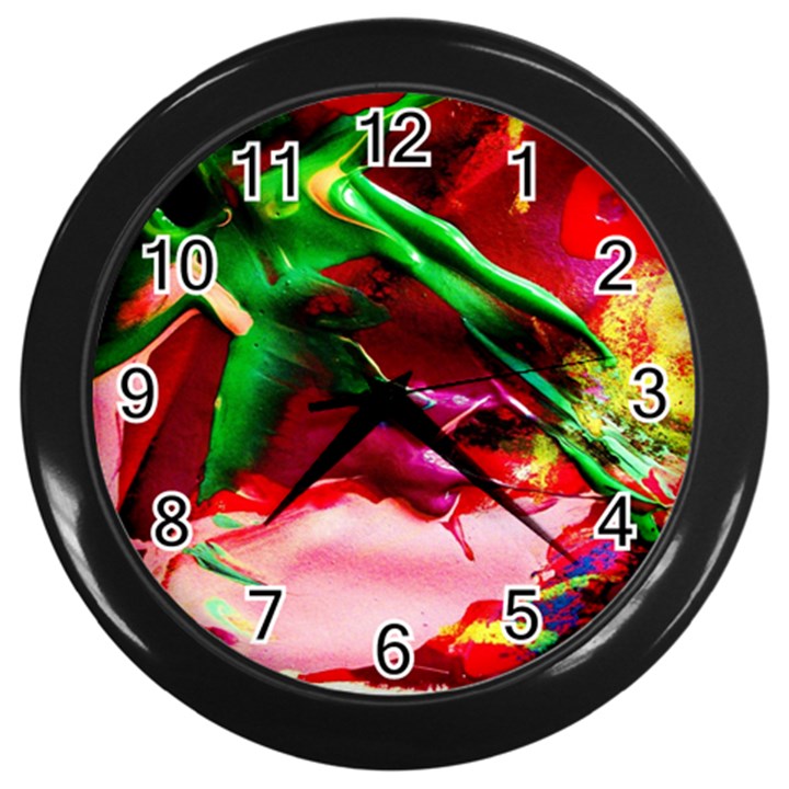 Red Cross 4 Wall Clocks (Black)