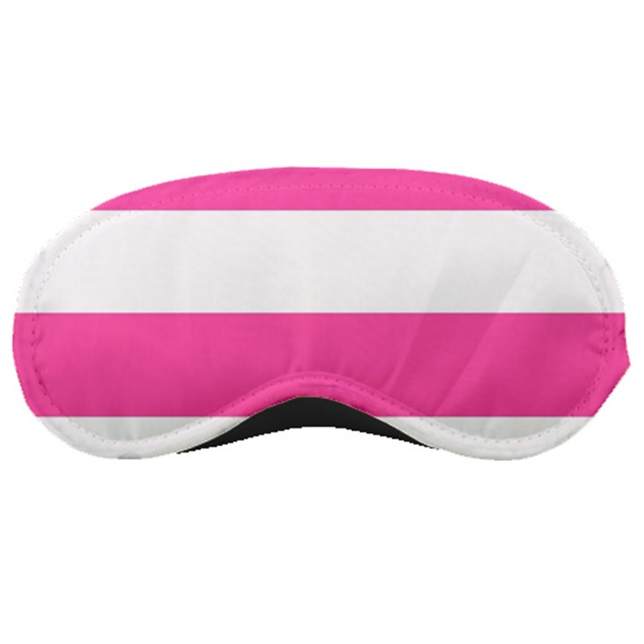 Horizontal Pink White Stripe Pattern Striped Sleeping Masks