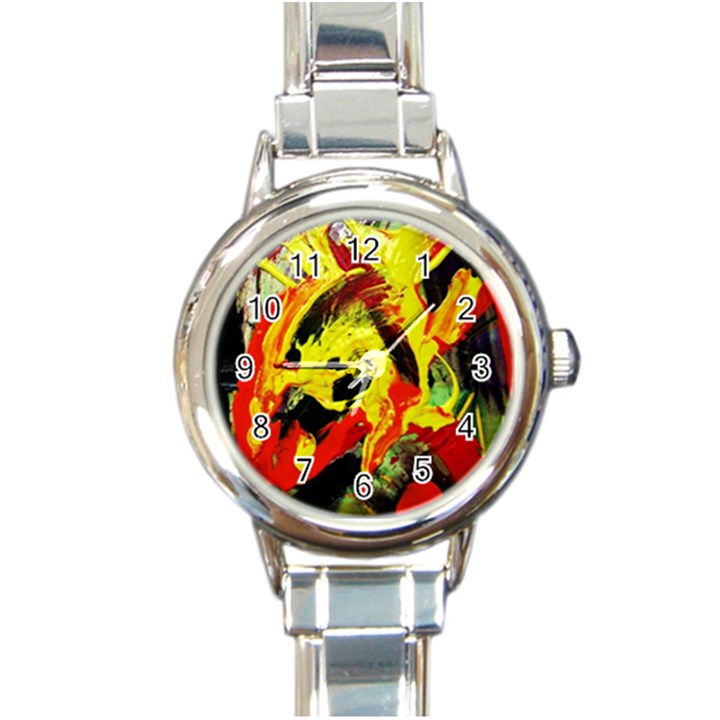 Fish And Bread1/1 Round Italian Charm Watch