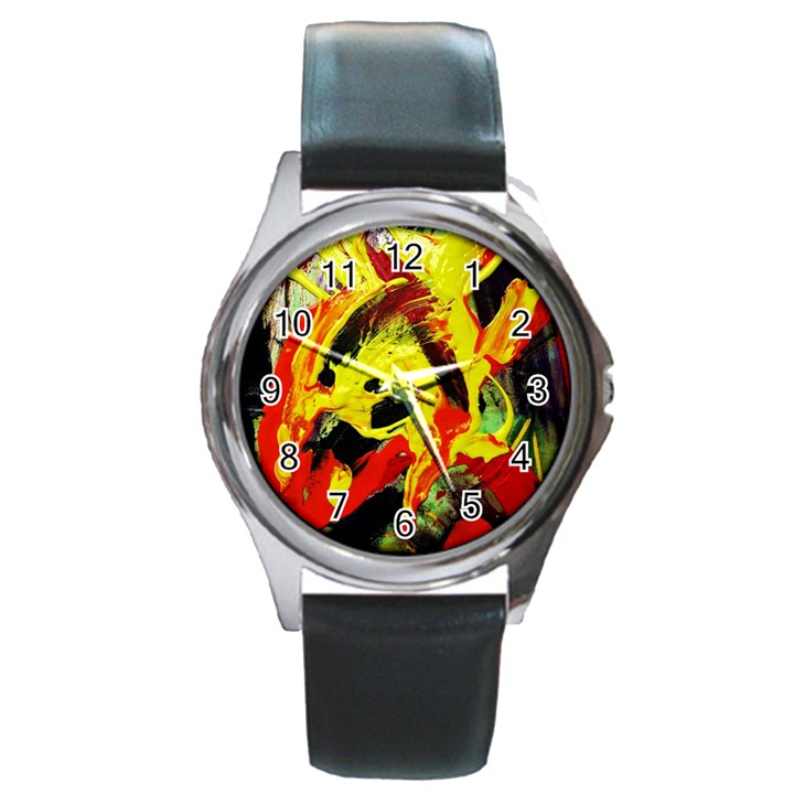 Fish And Bread1/1 Round Metal Watch