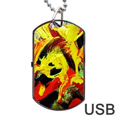 Fish And Bread1/1 Dog Tag Usb Flash (two Sides) by bestdesignintheworld