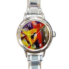 Fish And Bread1/2 Round Italian Charm Watch by bestdesignintheworld