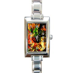 Sunset In A Desert Of Mexico Rectangle Italian Charm Watch by bestdesignintheworld