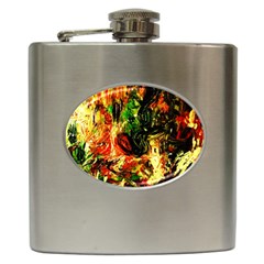 Sunset In A Desert Of Mexico Hip Flask (6 Oz) by bestdesignintheworld