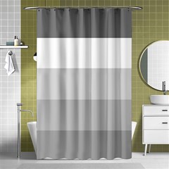 Elegant Shades Of Gray Stripes Pattern Striped Shower Curtain 48  X 72  (small)  by yoursparklingshop