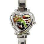 Collosium   Swards And Helmets 3 Heart Italian Charm Watch Front