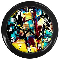 Dance Of Oil Towers 4 Wall Clocks (black) by bestdesignintheworld